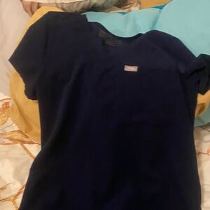 Figs Deep Blue Lounge Set with Gray Drawstring